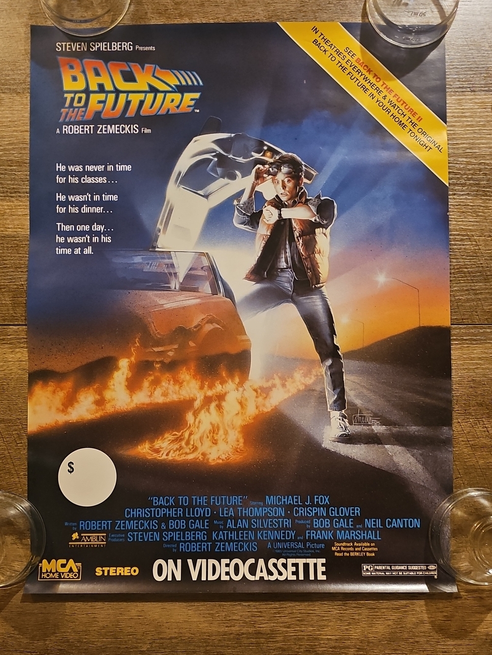 ⚡️Rare Original 1985 Back To The Future VHS Promotional Poster⚡️